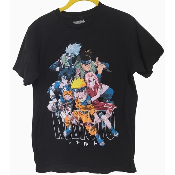 Vintage Naruto 2002 Anime Graphic Tee Black Medium - Picture 1 of 5